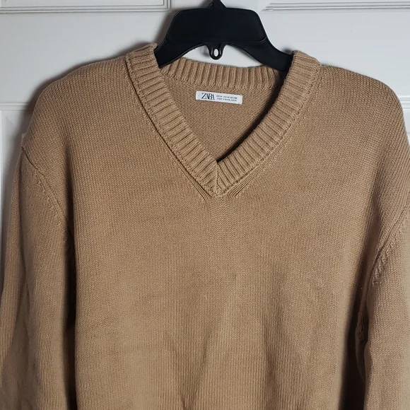 Zara Knit Sweater Womens V Neck Pullover - Picture 3 of 8